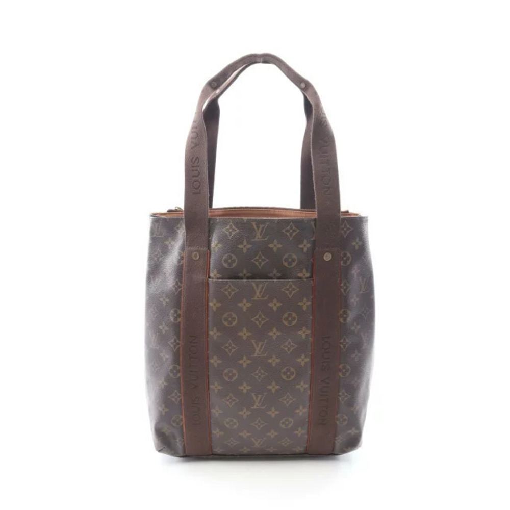 Louis Vuitton Cabas Bobour Tote Bag Canvas Leather Monogram Brown